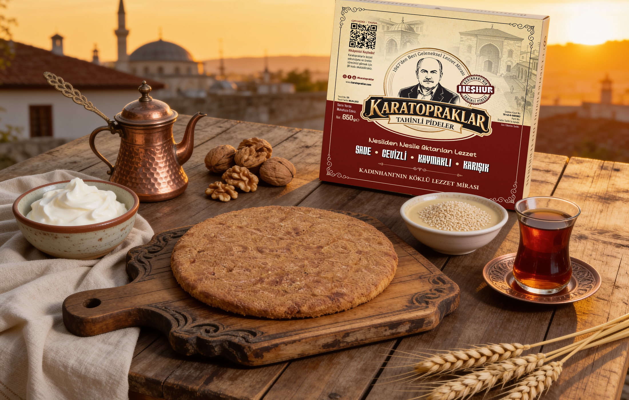 Karatopraklar tahinli pide geleneği ve Kadınhanı sofra sunumu